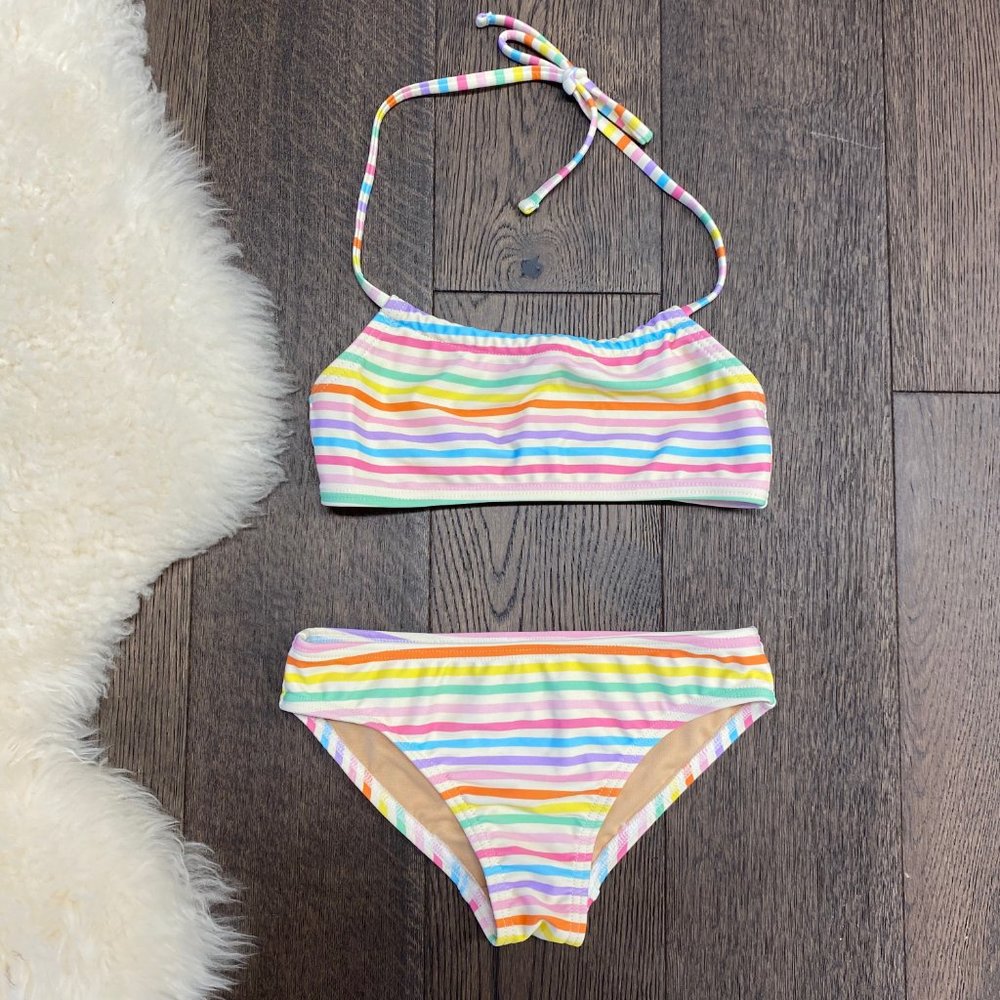 Toobydoo Baby Girl's Rainbow Halter Swim Set